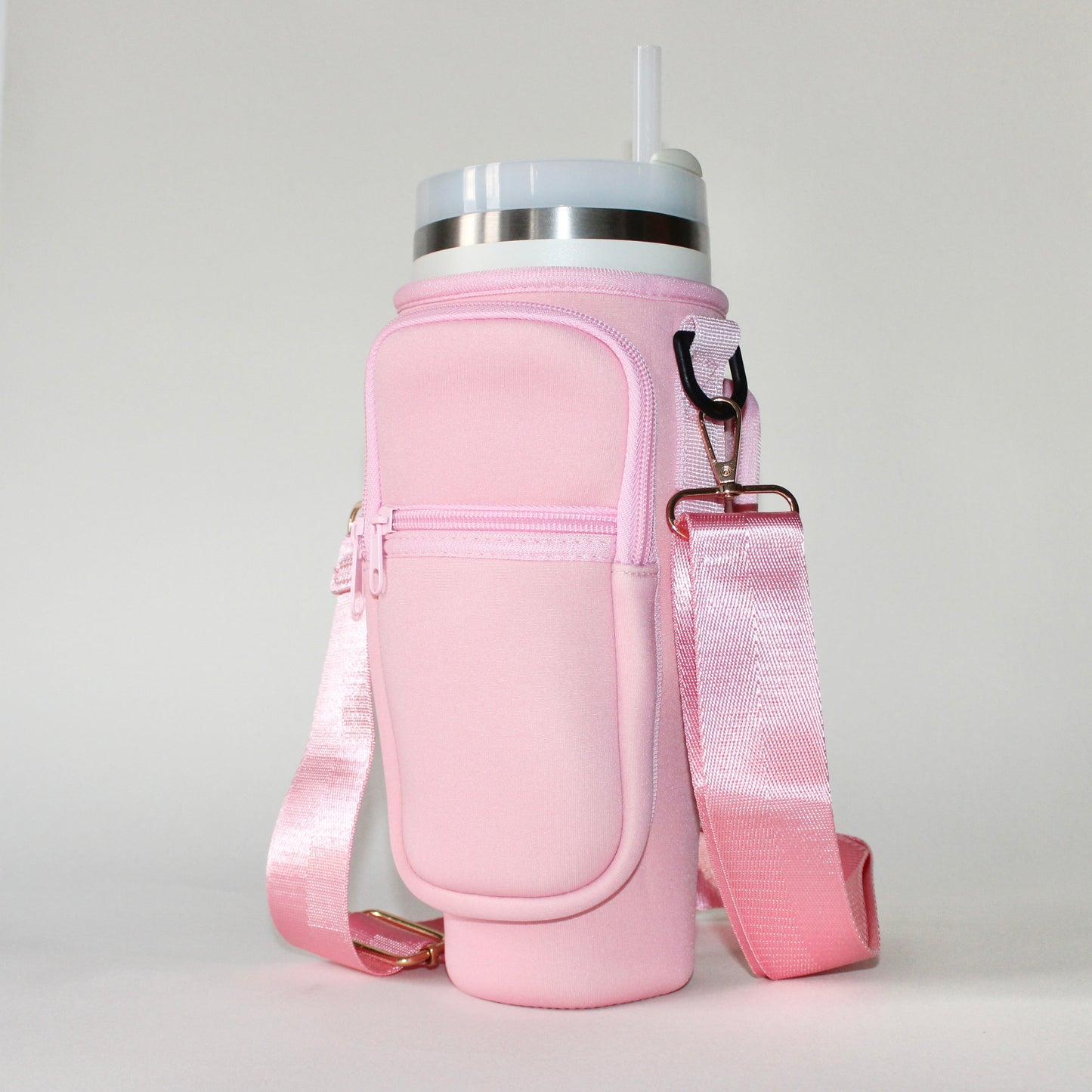1.2L Pink Bottle Carrier with Pink Strap